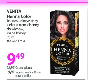 Balsam koloryzuj膮cy 19 czarna czekolada Venita henna color promocja