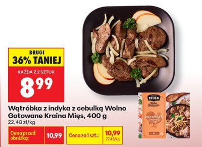 Wątróbka z indyka z cebulką Wolno Gotowane Kraina Mięs 400 g promocja w Biedronka