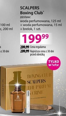 Perfumy SCALPERS Boxing Club zestaw: woda perfumowana 125 ml + woda perfumowana 15 ml + brelok 1 szt. promocja w Hebe