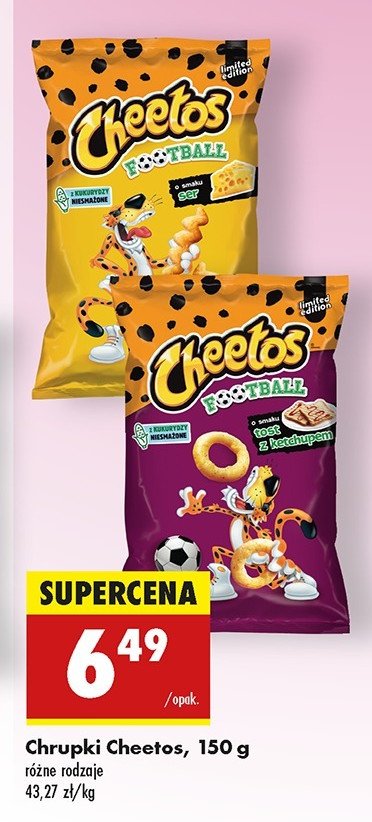 Chrupki football tost z ketchupem Cheetos promocja