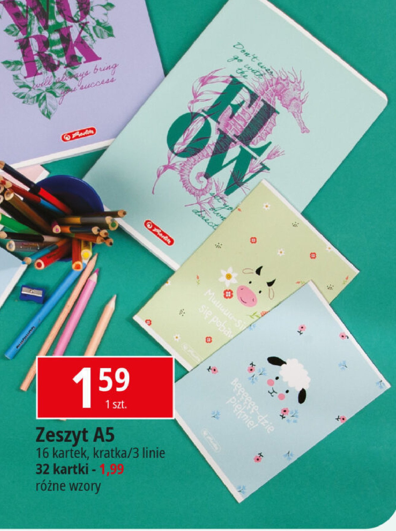 Zeszyt a5/16 k kratka Herlitz promocja