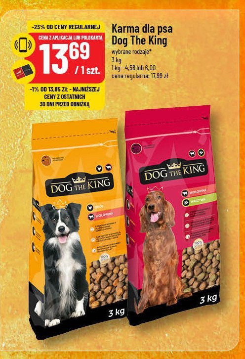 Karma dla psa z kurczakiem Dog the king promocja w POLOmarket