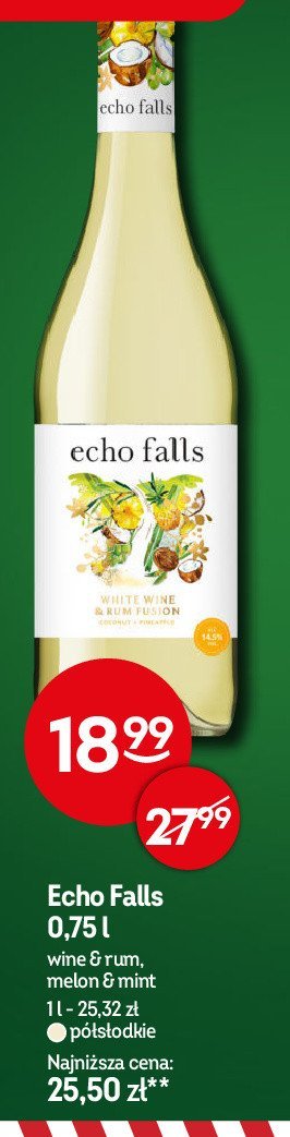 Wino Echo fall lemon & mint promocja w Żabka