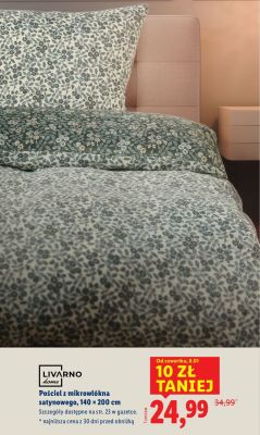 Pościel z mikrowłókna satynowego, 140 x 200 cm promocja w Lidl