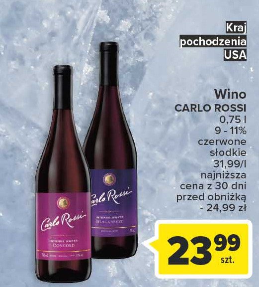 Wino Carlo rossi blackberry intense sweet promocja