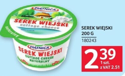 Serek wiejski cottage cheese naturalny Piątnica 200 g promocja w Selgros