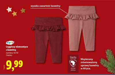 Legginsy niemowlęce z bawełną  promocja w Lidl