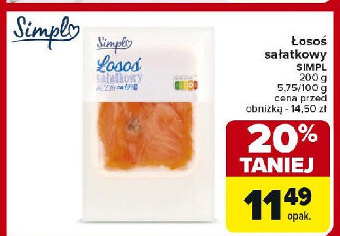 Łosoś wędzony sałatkowy Simpl promocja