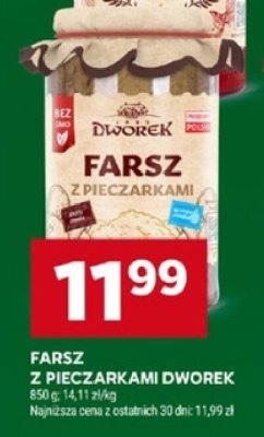 Farsz z pieczarkami Dworek promocja w Stokrotka