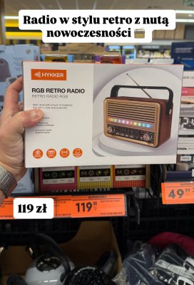Radio Retro RGB Hykker promocja w Biedronka