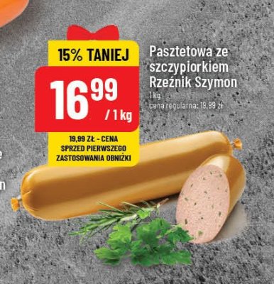 Pasztetowa ze szczypiorkiem Rzeźnik szymon poleca promocja