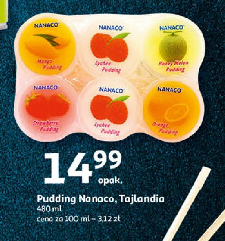 Pudding mix pięciu smaków NANACO promocja