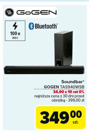 Soundbar tas940wsb Gogen promocja