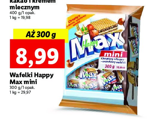 Wafelek mleczno-orzechowy Flis happy max promocja