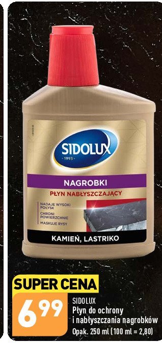 P艂yn nab艂yszczaj膮cy do nagrobk贸w kamie艅 lastriko Sidolux promocja