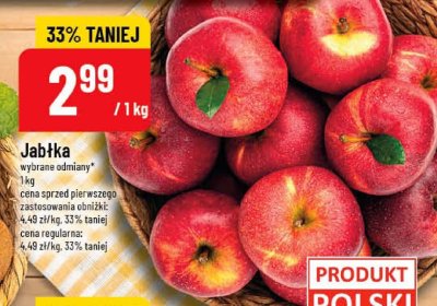 Jabłka wyrane odmiany promocja w POLOmarket
