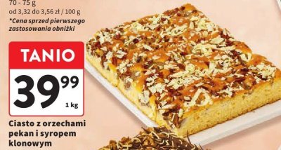 Ciasto z orzechami pekan i syropem klonowym 1 kg promocja w Intermarche