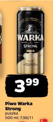 Piwo Warka Strong promocja w Netto