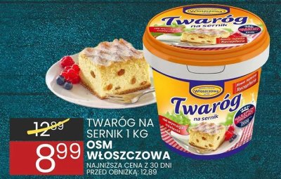 Twaróg na sernik OSM Włoszczowa promocja w Wafelek