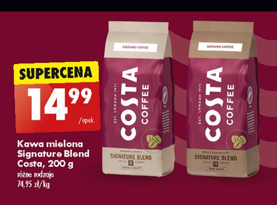 Kawa Costa coffee signature blend promocja w Biedronka