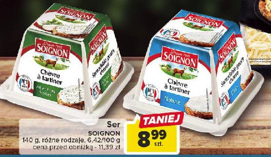 Ser puszysty kozi naturalny Soignon promocja