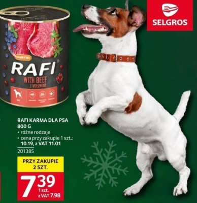 Karma dla psa Rafi 800 g promocja w Selgros