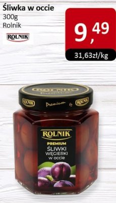 Śliwka w occie 300g Rolnik promocja w Market Point