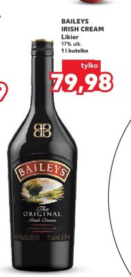 Likier BAILEYS IRISH CREAM 17% alk. 1 l butelka promocja w Kaufland