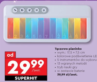 Tęczowe pianinko  promocja w Biedronka
