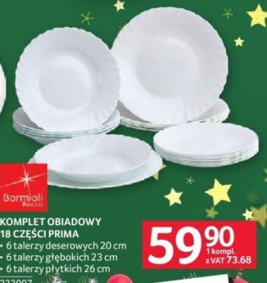 Komplet obiadowy 59.90 Bormioli promocja w Selgros