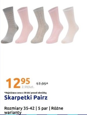Skarpetki Pairz Rozmiary 35-42 | 5 par | Różne warianty promocja w Action