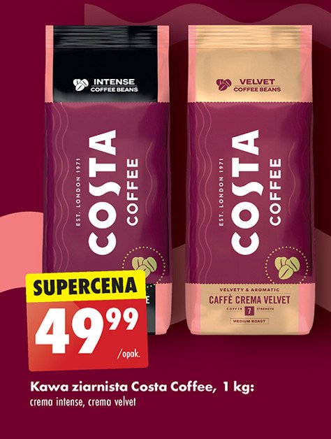 Kawa Costa coffee cafee crema velvet promocja