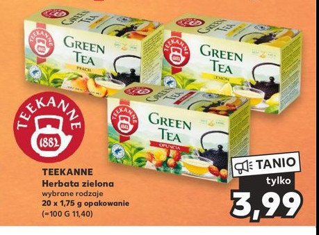 Herbata peach Teekanne green tea promocja