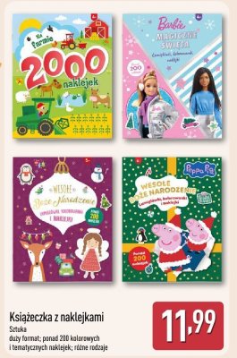 Książeczka z naklejkami - duży format, ponad 200 kolorowych i tematycznych naklejek, różne rodzaje promocja w Aldi