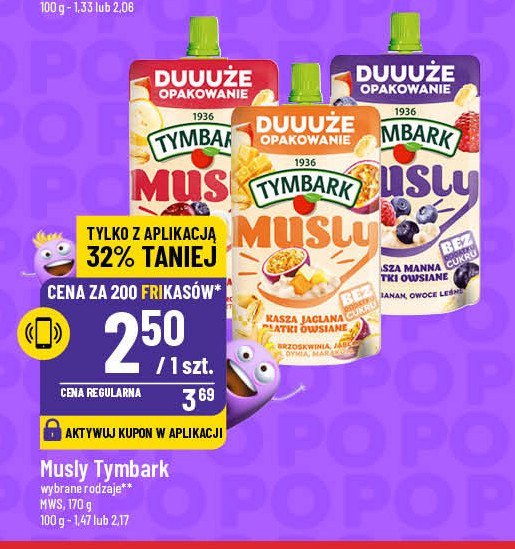 Mus marakuja-mango Tymbark musly promocja