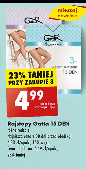 Rajstopy dasmkie 15 den Gatta promocja