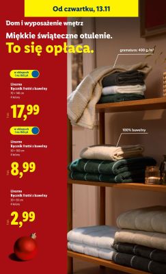 Ręcznik frotté z bawełny Livarno, 50 × 100 cm promocja w Lidl