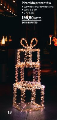 Piramida prezentów świetlna wewnętrzna/zewnętrzna wys. 81 cm, 270 LED promocja w Makro