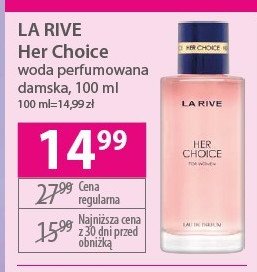 Woda perfumowana La rive her choice promocja