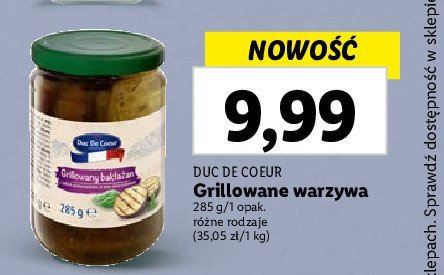 Warzywa grillowane Duc de coeur promocja