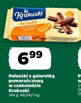 Paluszki z galaretką pomarańczową w czekoladzie  promocja w Netto