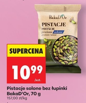 Pistacje solone bez łupinki BakaD'Or, 70g promocja w Biedronka
