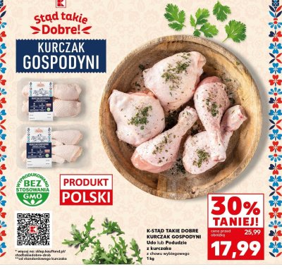 Kurczak Gospodyni Udo z kurczaka z chowu wybiegowego 1kg promocja w Kaufland