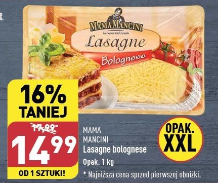 Lasagne bolognese Mama mancini promocja