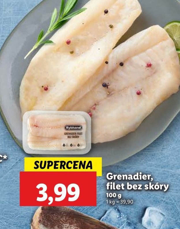 Grenadier filet bez skóry Rybhand promocja w Lidl