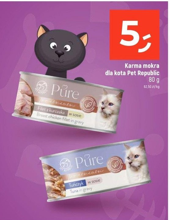 Karma dla kota pure z kurczakiem Pet republic promocja