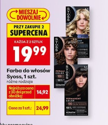 Farba do włosów, 1 szt. promocja w Biedronka