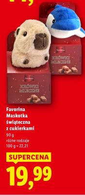 Favorina Maskotka świąteczna z cukierkami promocja w Lidl