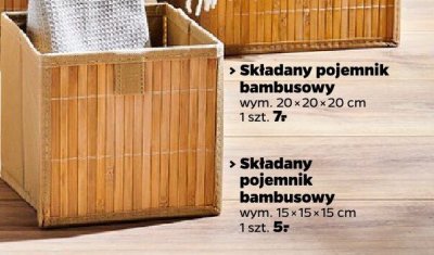 Pojemnik bambusowy składany 15x15x15 cm promocja w Netto