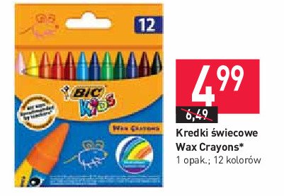 Kredki świecowe wax crayons Bic kids promocja